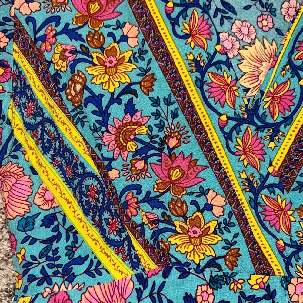 Floral Blue Mini Dress - Picture 6 of 9